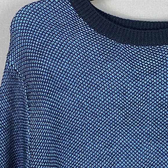 Slate & Stone Mens Wool Acrylic Crew Neck Sweater in Blue and Black Size… - Picture 2 of 6